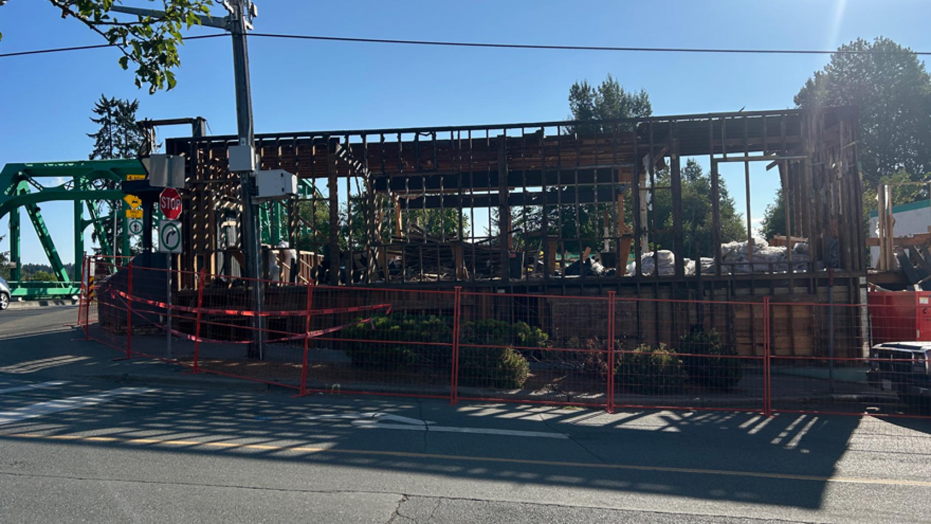 Demolition of the former Bridge Lounge