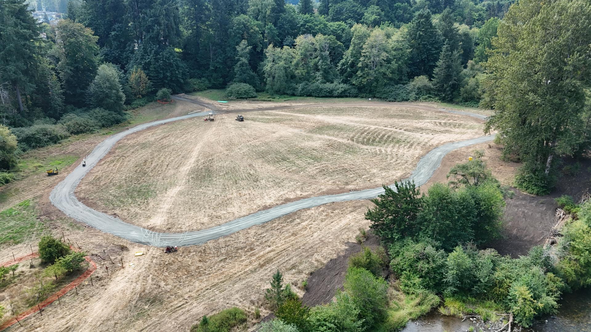 McPhee Meadows - aerial with path