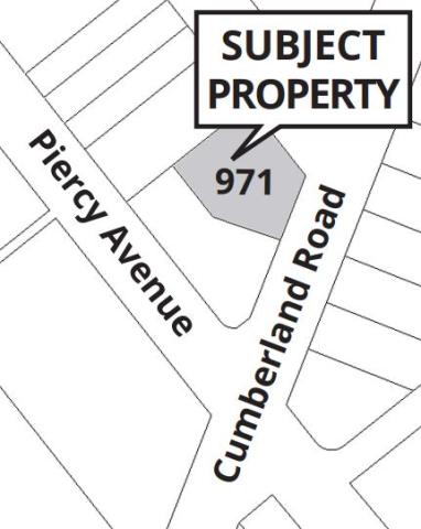Subject property map, 971 Cumberland Road