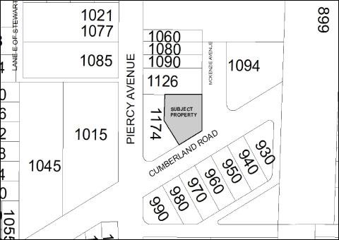 Subject property map for 971 Cumberland Road