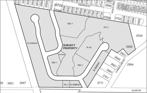 Subject property map of 2555 Cumberland Road