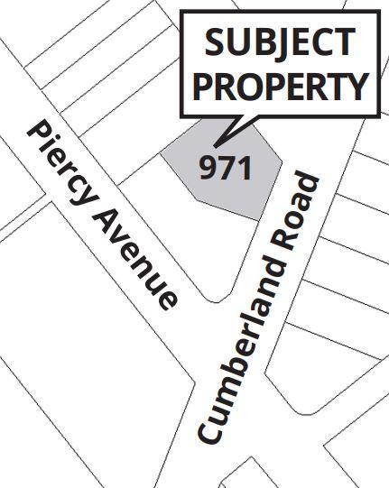 Subject property map, 971 Cumberland Road