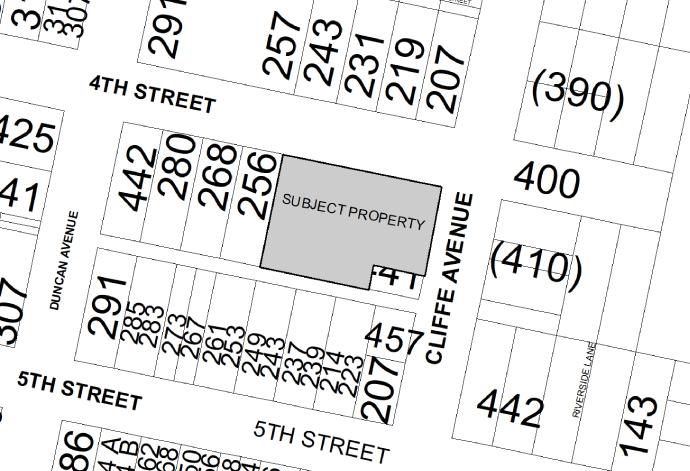 Subject property map: 244 4th Street